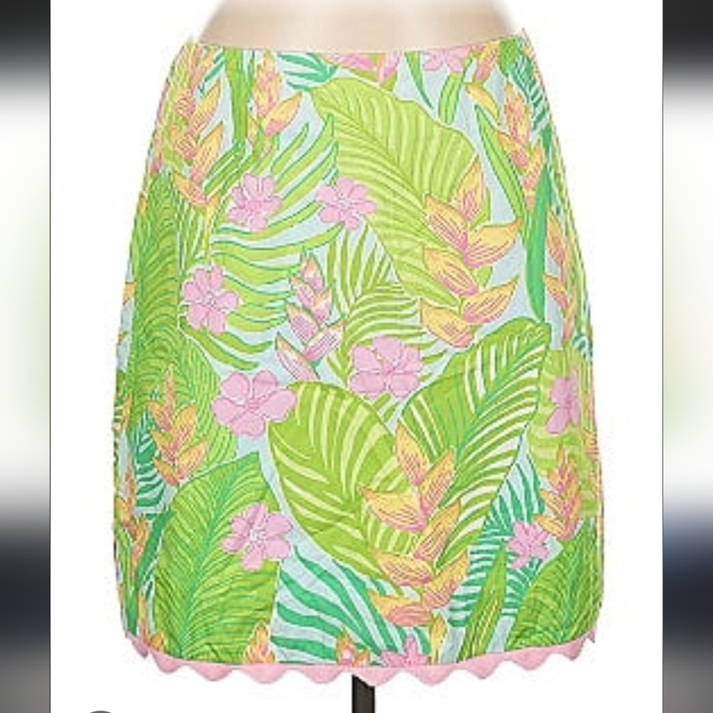 Vintage Lilly Pulitzer " Botanical Gardens" Flora Pencil Skirt Size 14 EUC